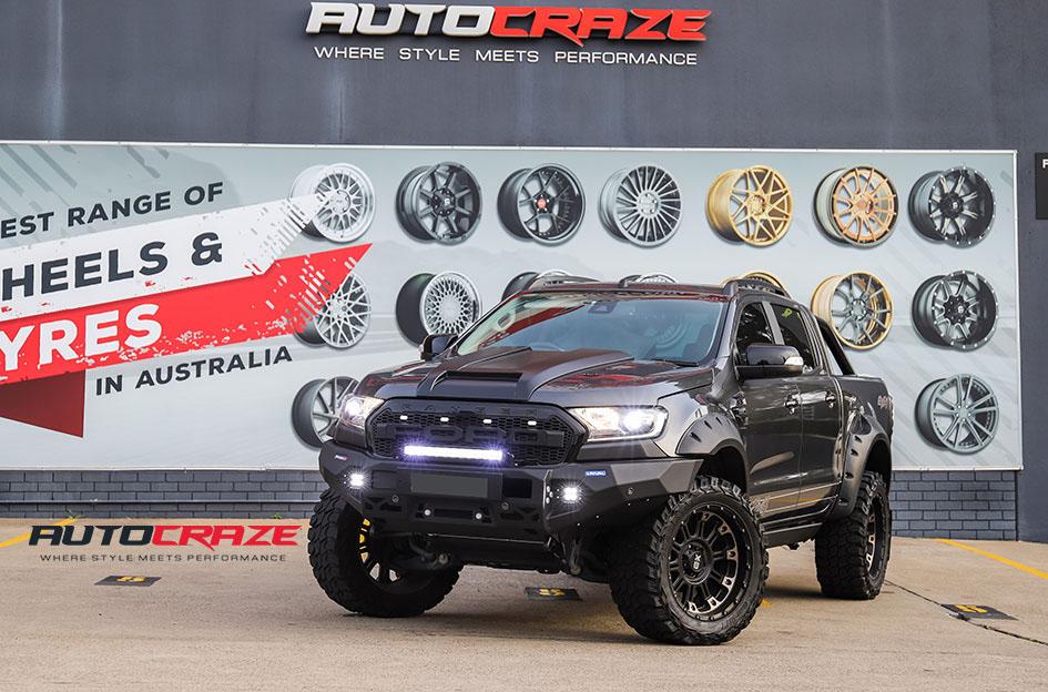 FORD RANGER HOSS XD II SATIN BLACK DARK TINT